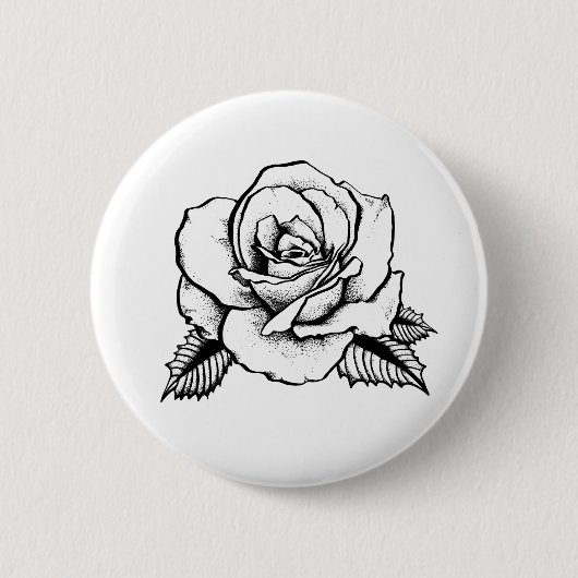 roos tattoo ronde button 5,7 cm (Voorkant)
