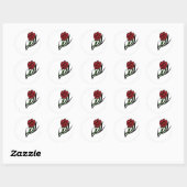 Roos tattoo ronde sticker (Vel)