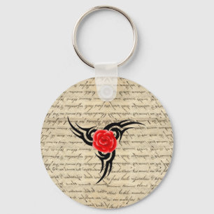 Roos Tattoo Sleutelhanger