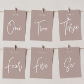Roos Taupe Hand Scripting Table ONE Kaart