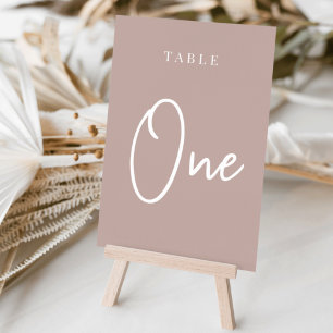 Roos Taupe Hand Scripting Table ONE Kaart