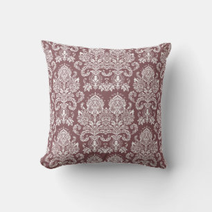 Roos Taupe Victoriaans Damask Kussen