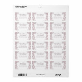 Roos Taupe Wedding  Botanisch Etiket (Full Sheet)