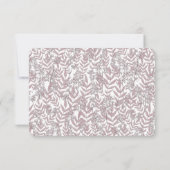 Roos Taupe Wedding  Botanisch Kaart (Achterkant)