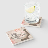  Roos Teacup Hug Quote Stenen Onderzetter (Zijkant)