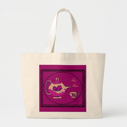 Roos Teapot Grote Tote Bag (Voorkant)