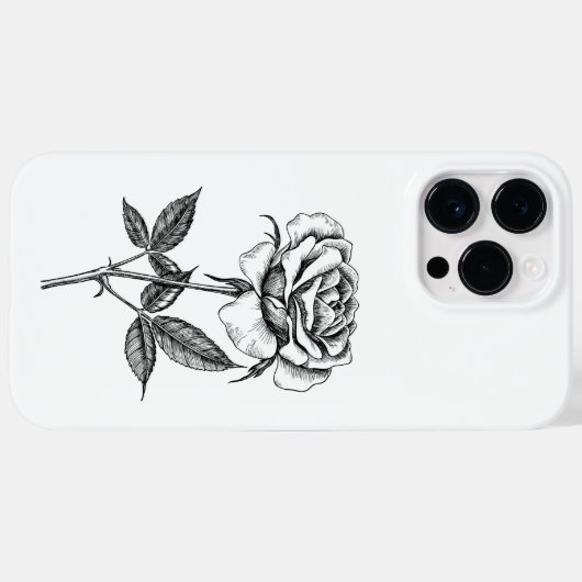 Roos tekenen Case-Mate iPhone case (Achterkant (horizontaal))