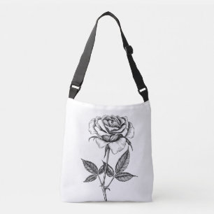 Roos tekenen crossbody tas