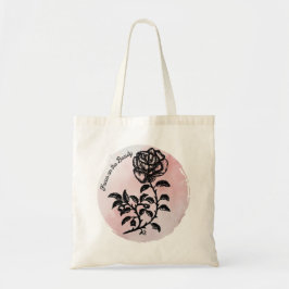 Roos tekenen op roze - Focus op de schoonheid Tote Bag