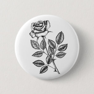Roos tekening 2 ronde button 5,7 cm