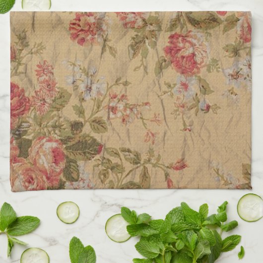 Roos Theedoek (Gevouwen)