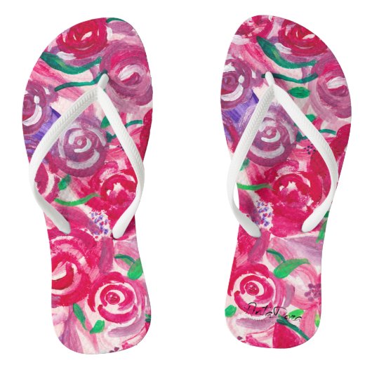 Roos Toes Teenslippers (Voetbed)