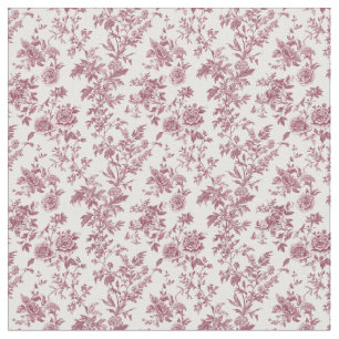 Roos Toile met pioenen en wilde bloemen Stof