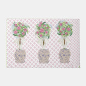 Roos Topiary Vine Blue en White Ginger Jar mat (Voorkant)