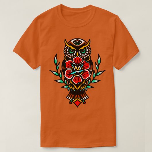 roos traditioneel tattoo t-shirt (Design voorkant)