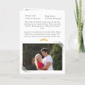 Roos Traditionele Katholieke bruiloft Programma (Achterkant)