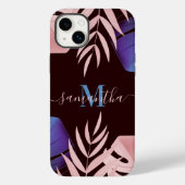 Roos tropische bladeren Case-Mate iPhone case (Achterkant)