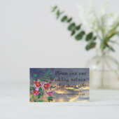  roos trouwkaart informatiekaartje (Staand voorkant)