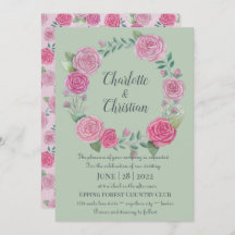 Roos trouwuitnodiging