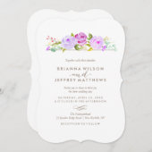 Roos Tuin Bloemen bruiloft uitnodiging (Voorkant / Achterkant)