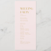 Roos Tuin | Donker Roos bruiloft programma (Achterkant)