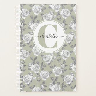 Roos Tuin Monogram Sage Green Planner