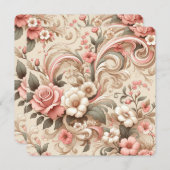 Roos Tuin Scrollwork Kaart (Voorkant / Achterkant)