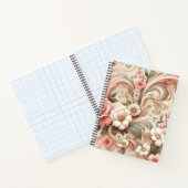 Roos Tuin Scrollwork Notitieboek (Binnen)