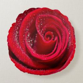 "Roos tuin sereniteit: rond kussen ontwerp"