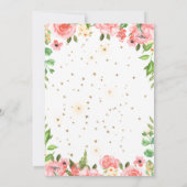 roos tuin slaperig eenhoorn virtueel baby shower kaart (Achterkant)