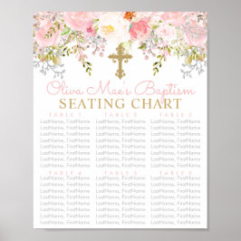 Roos Tuinmeisjes Baptisme Zitkaart Poster