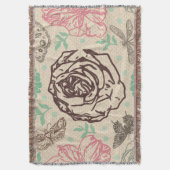 Roos Tuinpatroon Deken (Voorkant Verticaal)
