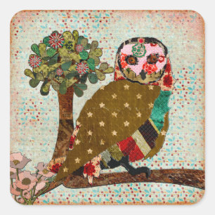 Roos Uil Bloemen Sticker