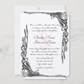 Roos uitnodiging voor weddenschappen Art Deco (Achterkant)