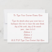 Roos uitnodigingen gepersonaliseerd  Rozen RSVP ka (Achterkant)