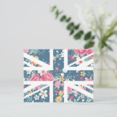  Roos Union Jack British (UK) Briefkaart (Staand voorkant)