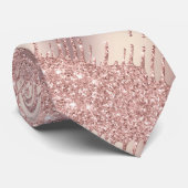 Roos Unisex Stropdas  Blush Glitter Drivers (Opgerold)