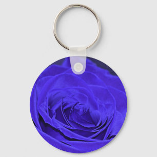 Roos van Blauw Velvet Sleutelhanger