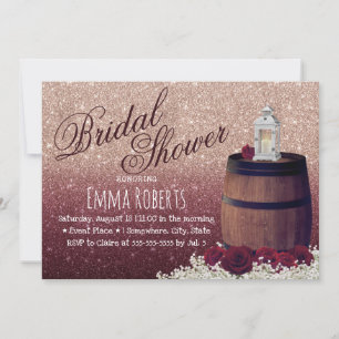 Roos van Bourgogne Floral Wine Barrel Vrijgezellen Kaart