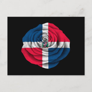 Roos van de Dominicaanse Republiek - Zwarte vlag Briefkaart