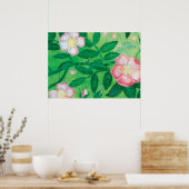 Roos van de hond (Rosa Canina) Poster (Keuken)