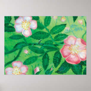 Roos van de hond (Rosa Canina) Poster
