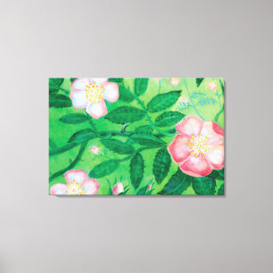 Roos van de hond (Rosa Canina) Verrekte Canvas Dru Afdruk