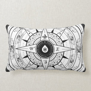 Roos van de kompas - Sierkussen van de Rechthoek ( Kussen