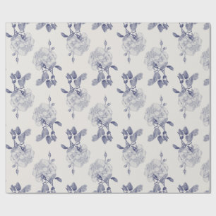 Roos van de Waterverf Navy & Taupe Cadeaupapier