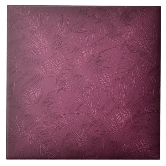 Roos van frambozen Floral keramische Tegel Tegeltje (Voorkant)