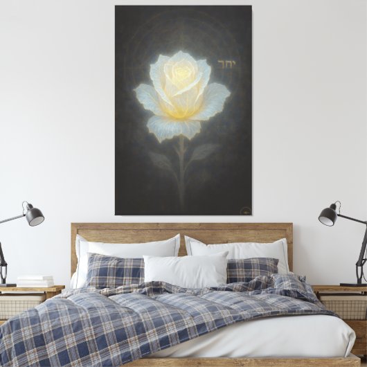 Roos van Getuige collectie: "Waarheid versluierd i Canvas Afdruk (Insitu (Slaapkamer))