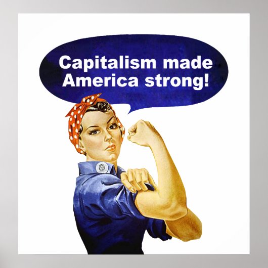 Roos van het poster van de Riveter-Capitalisme (Voorkant)