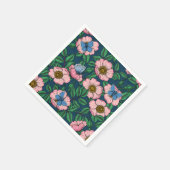 Roos van honden en vlinders servet (Hoek)