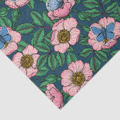 Roos van honden en vlinders tissuepapier (Detail)